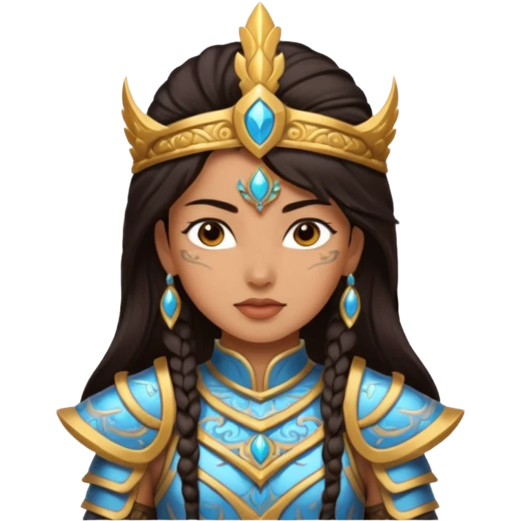 warrior princess himalayan wiht dark hair emoji