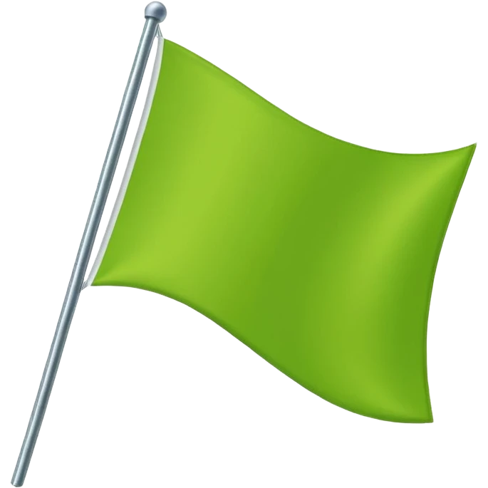 Lime Green triangle flag emoji