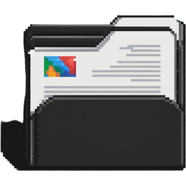 file folder with documents emoji