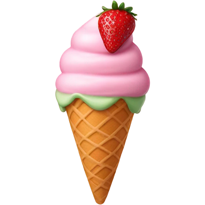 Strawberry
Ice cream cone emoji