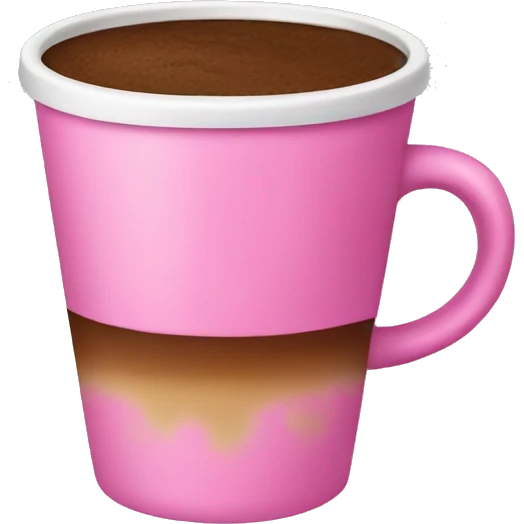 Pink coffee emoji