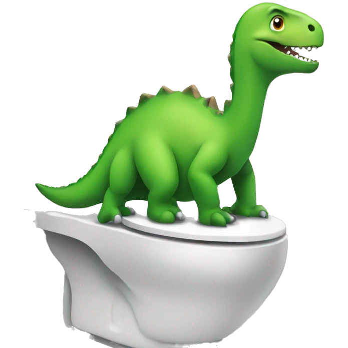 dinosaur on the toilet emoji