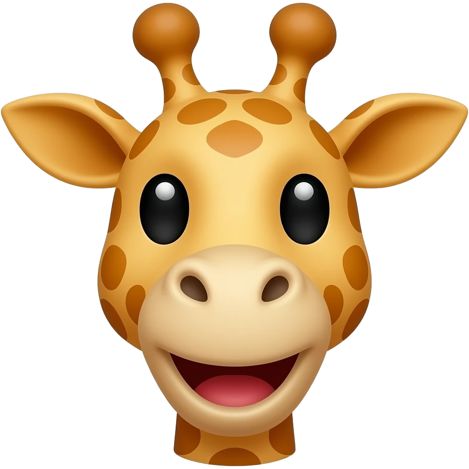 Einfacher Giraffenkopf der sehr glücklich ist emoji