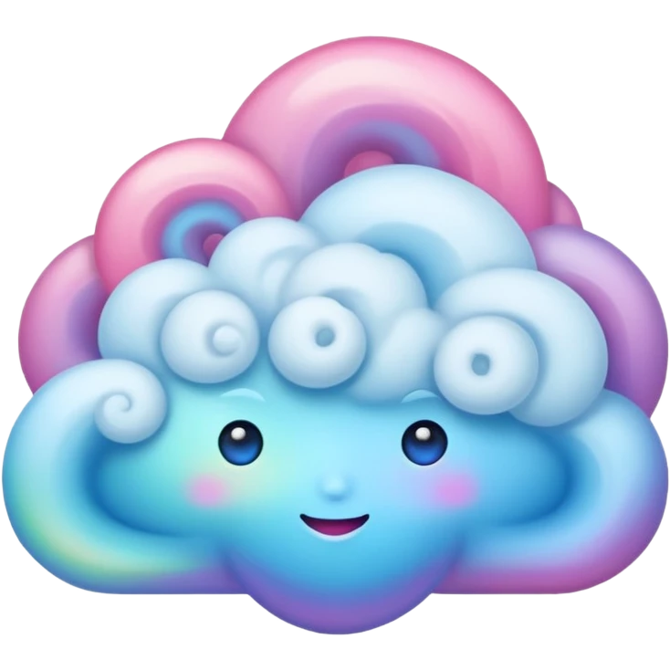 A swirling, colorful dream cloud emoji