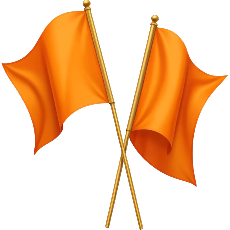 Double triangular orenge Flag emoji