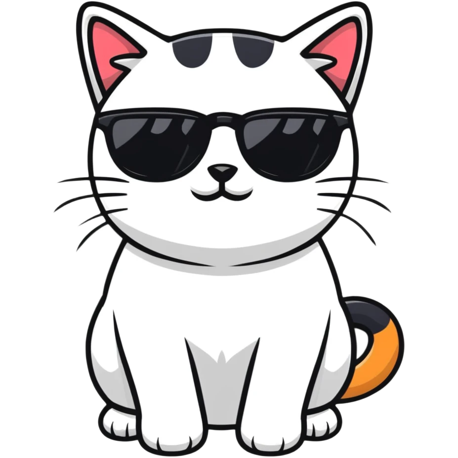 Cat with sunglasses emoji