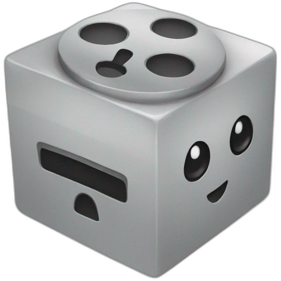 manette dans un cube emoji