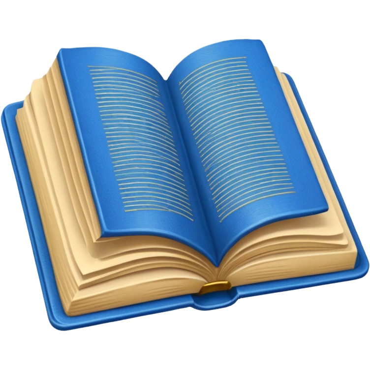 livro azul aberto emoji