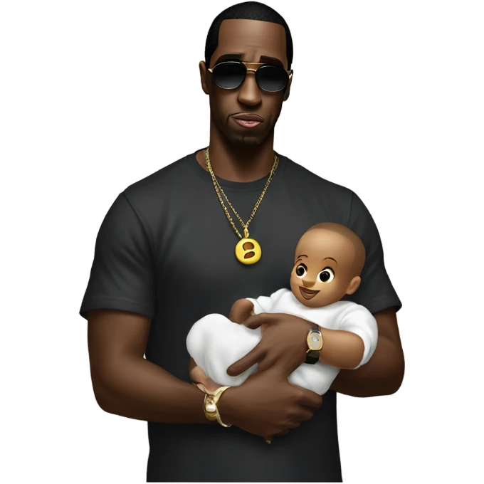 p diddy holding baby oil emoji