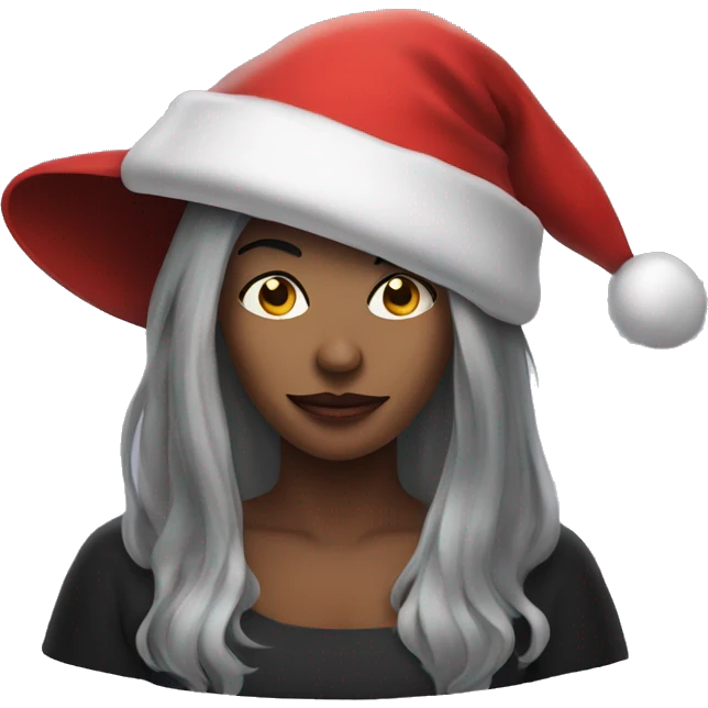 Witch wearing Santa hat emoji
