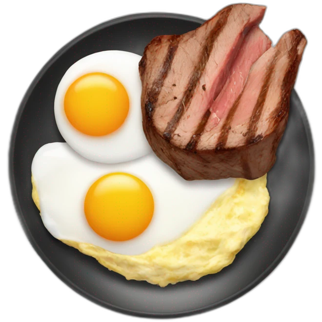 steak and eggs emoji