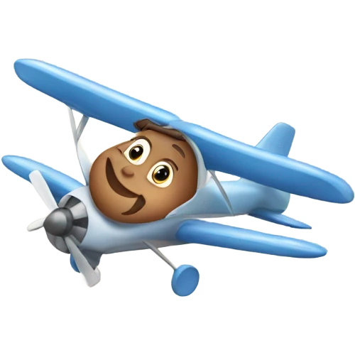 Baby flying a plane emoji