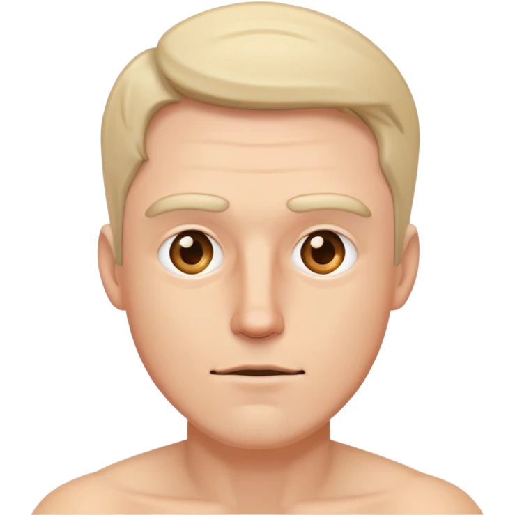 white man doing sigma face emoji