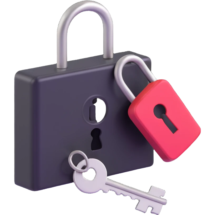 door being unlocked, close-up on lock and key emoji