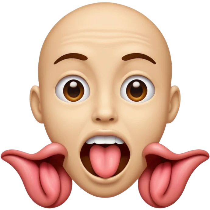 Shaking tounge to left and right emoji