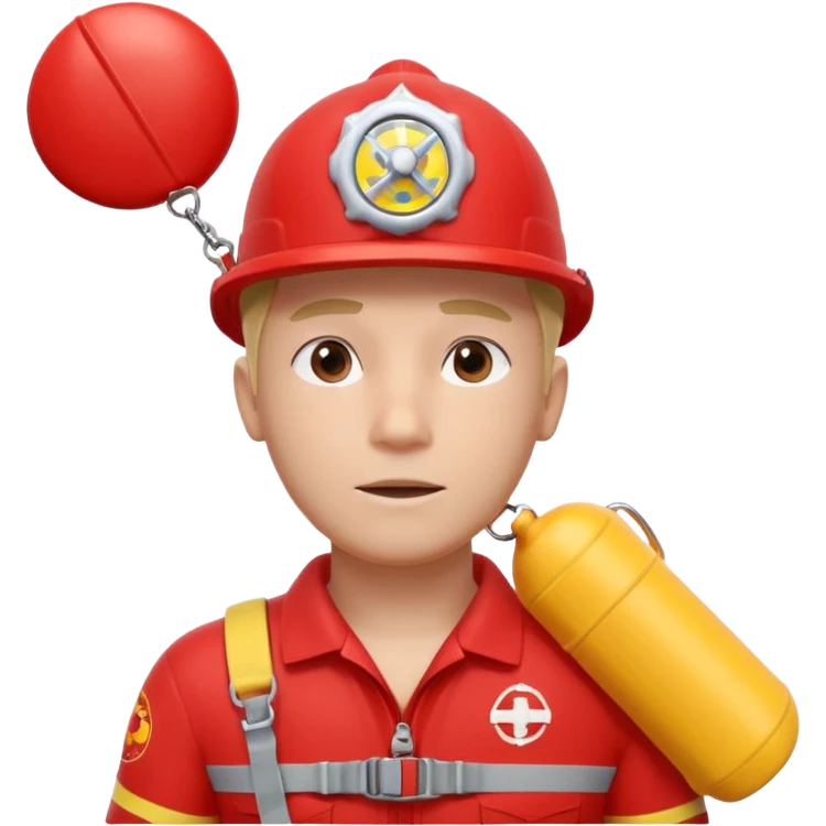 lifeguard portrait, head and shoulders only, wearing red lifeguard uniform, rescue whistle and buoy strap visible, confident alert expression, beach safety vibe, 3D cartoon, mobile game icon style, clean background, no text, no watermark
 emoji