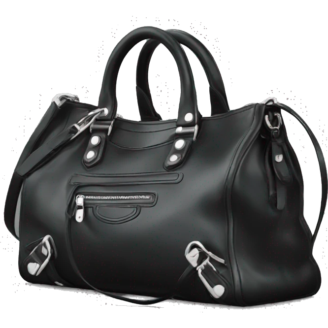 Balenciaga city bag black emoji