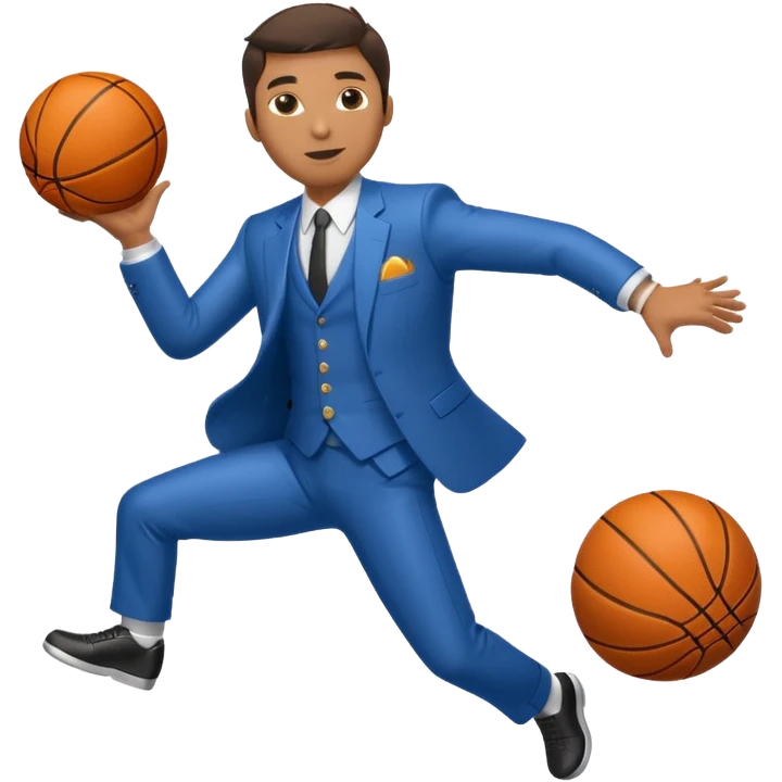 basketball coach flying on a rocket emoji
