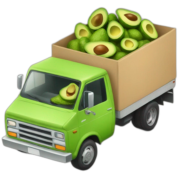 a guacamole on a truck emoji
