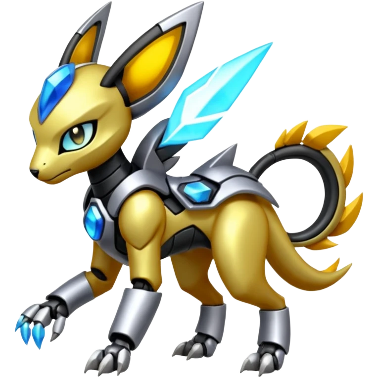 Meloetta-Zeraora-Wargreymon-Protogen-Pokémon-Digimon-Fakémon-fusion-hybrid-creature emoji