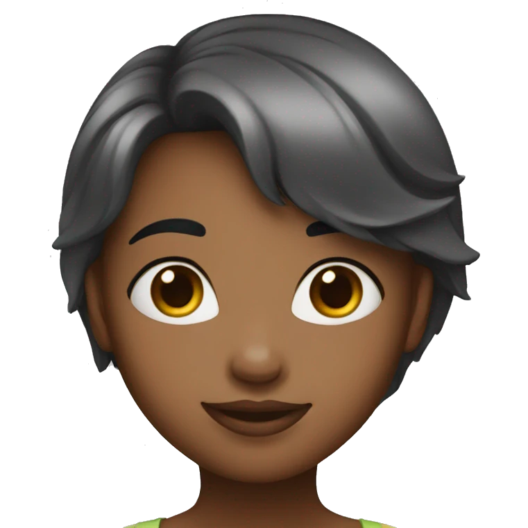 A girl blushing with love emoji