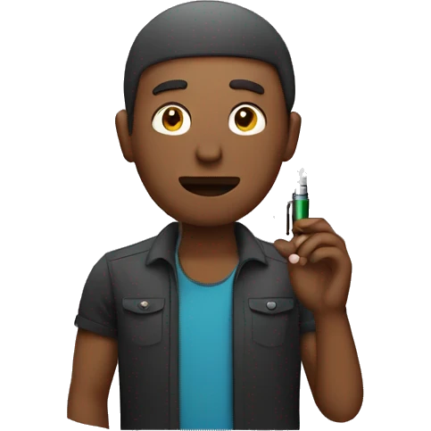 man with electronic cigarette emoji