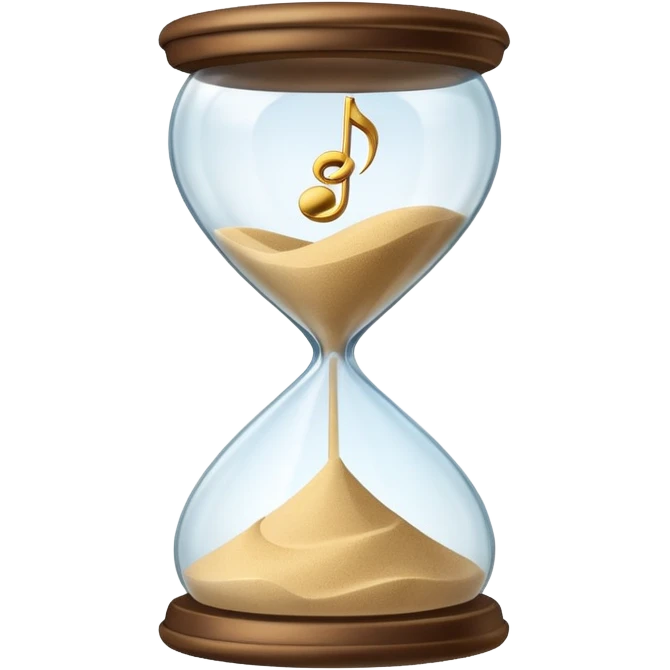 hourglass with a music note inside emoji