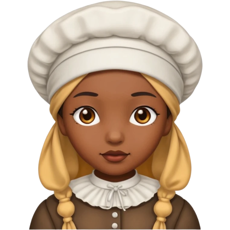 A baddie wearing a bonnet  emoji