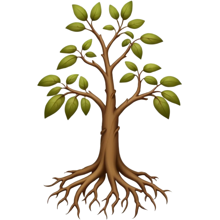 Simple sparse sapling roots emoji