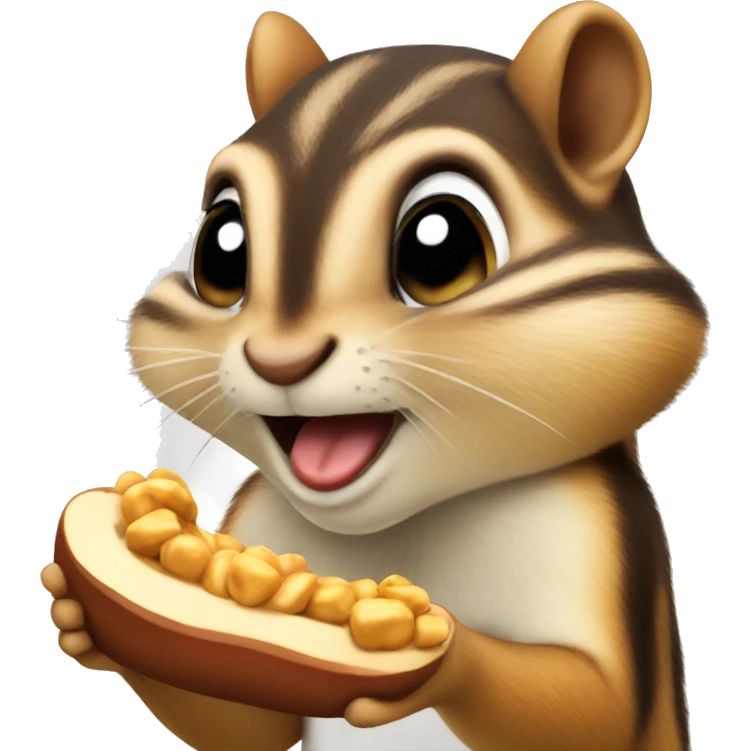 Chipmunk eating a peanut  emoji