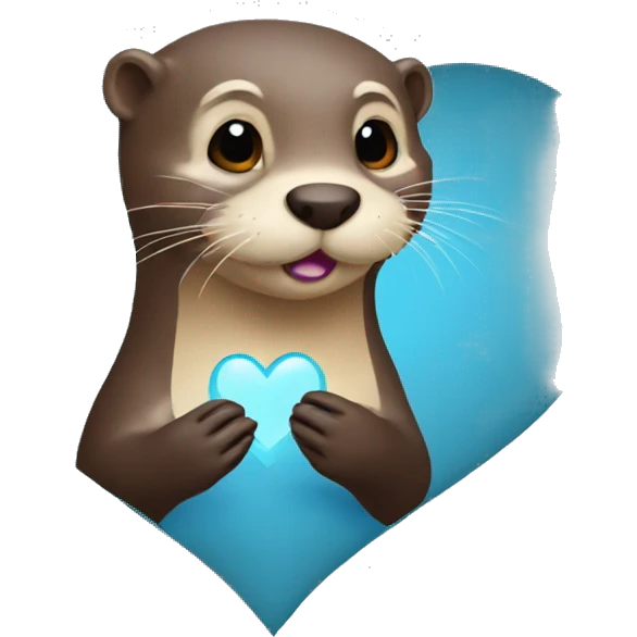 otter making a heart emoji