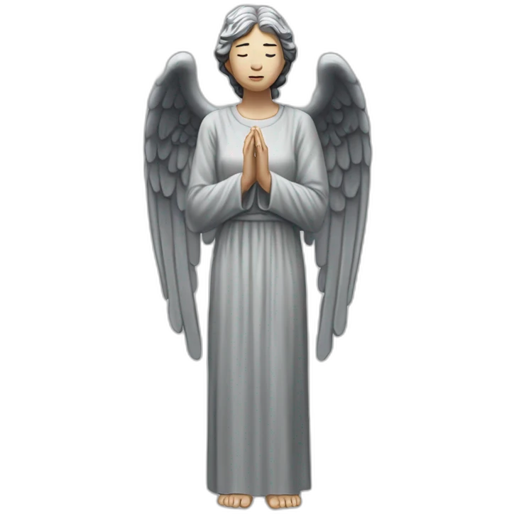 Asian weeping angel full body emoji