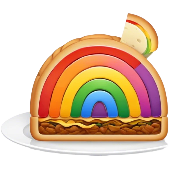 a rainbow meal friendly and minimaslistic emoji