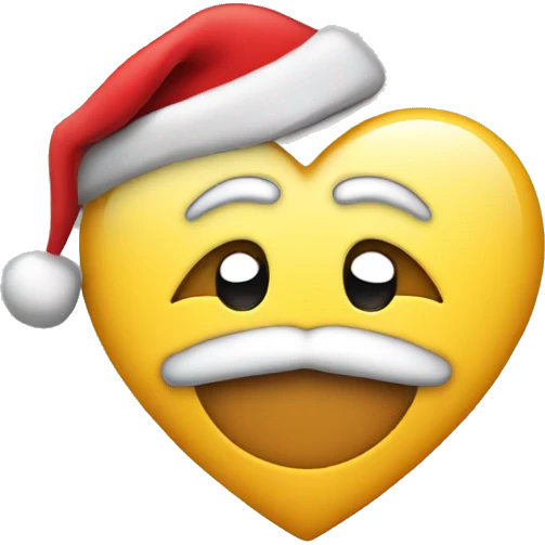 heart with Santa hat emoji