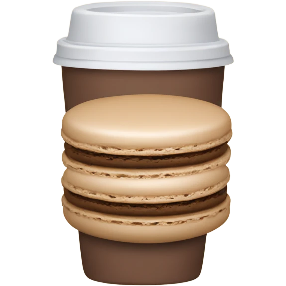 Coffee macaron  emoji