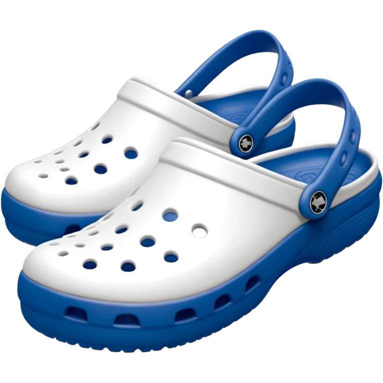 Pure white Crocs clogs, all-white straps and sole, no blue or other colors, matte white material, ventilation holes, dark background, realistic product photo, monochrome white only, no logos. complete white emoji
