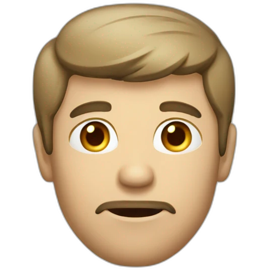 caucasian man with interrogative face emoji