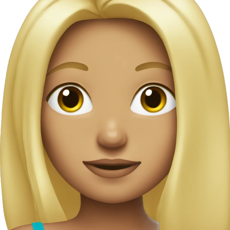 blonde girl in bikini emoji