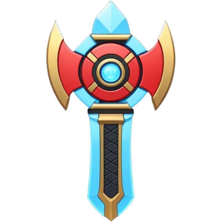 samurai themed space miner tool icon, futuristic mining tool inspired by katana, Japanese armor details, red black gold color palette, glowing energy accents, 3D cartoon, mobile game icon style, clean background, soft shadow, no text, no watermark

 emoji