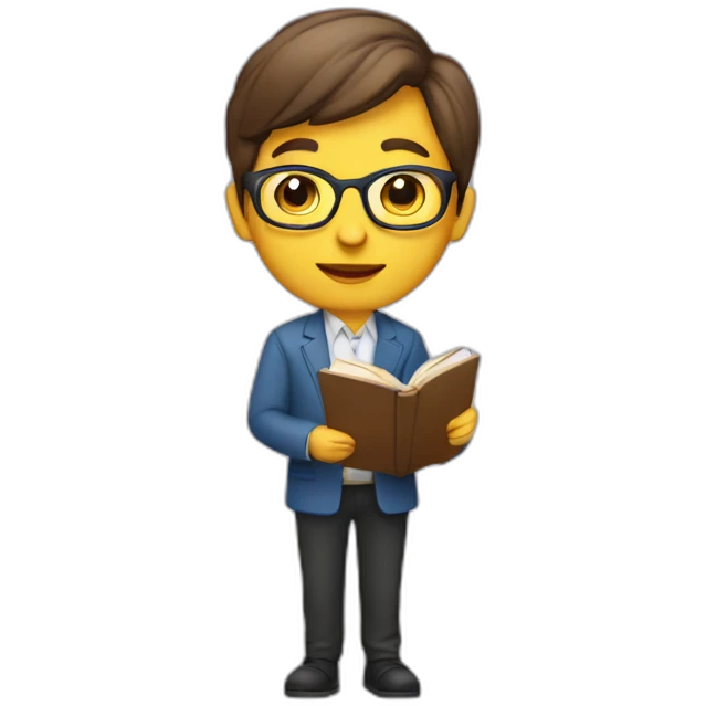 librarian with book and tablet emoji