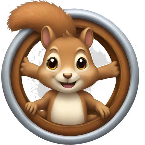 squirrel in a wheel emoji