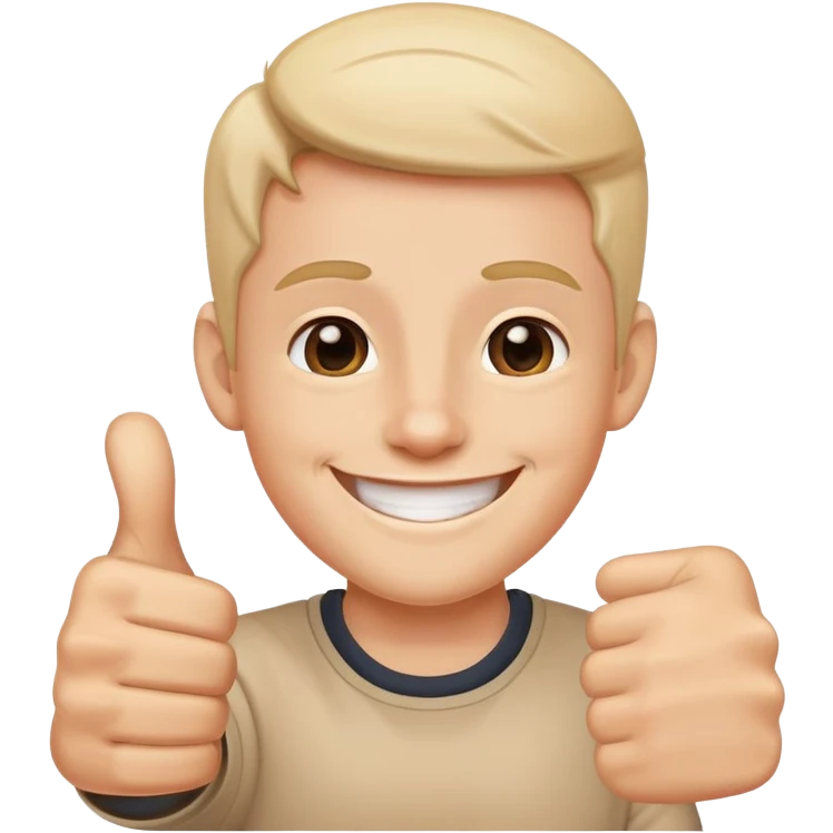 Smile and thumbs up  emoji