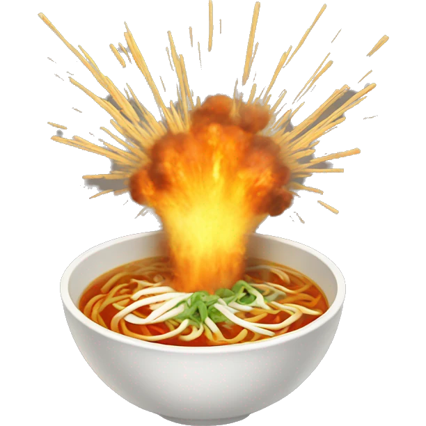exploding pho emoji