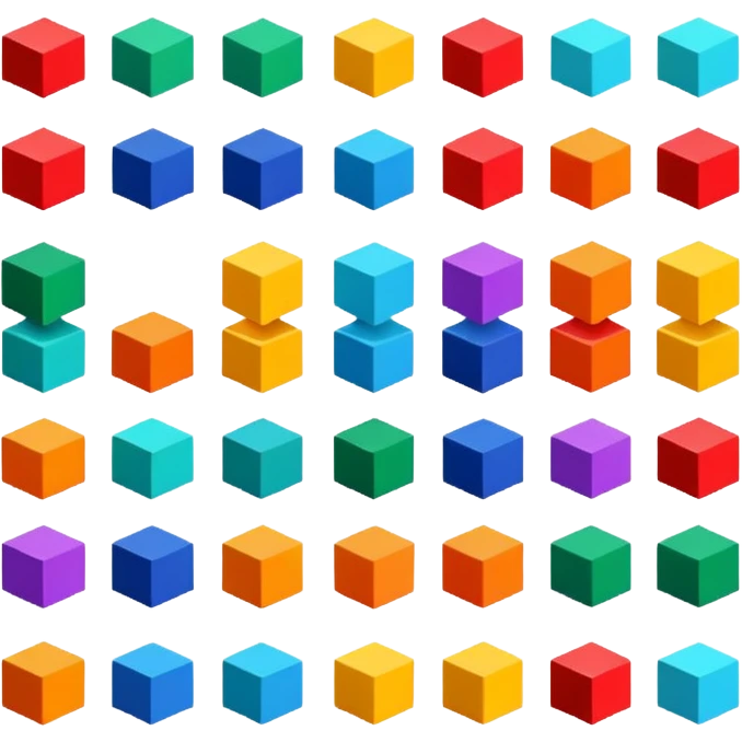  pixel art in 8bits smal blocks emoji