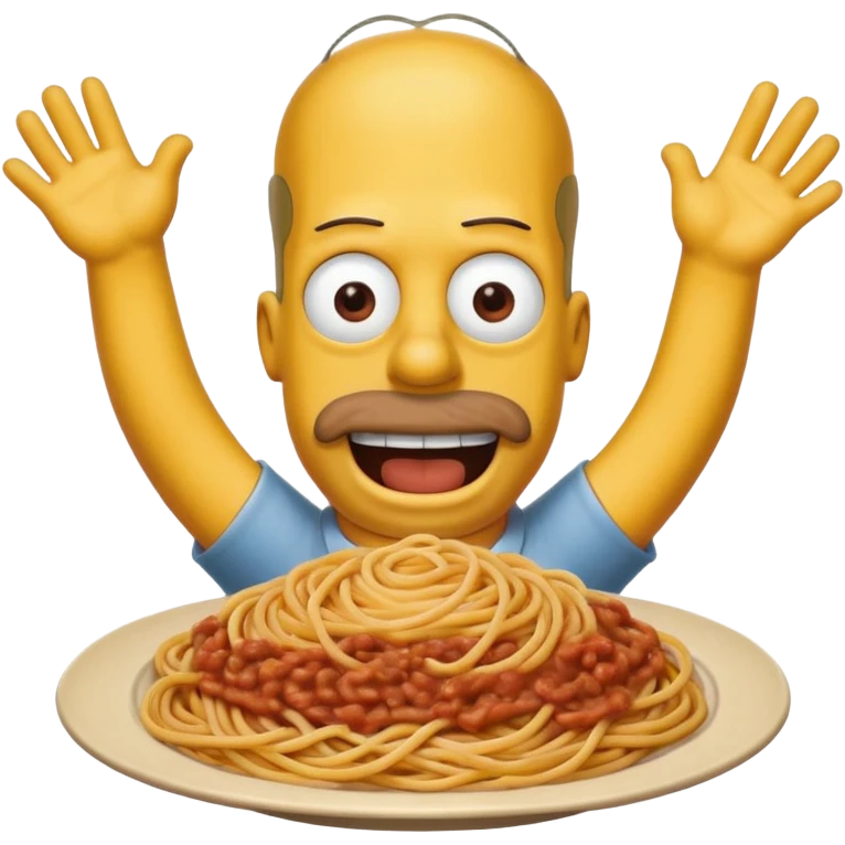 Homer Simpson spaghetti face  emoji