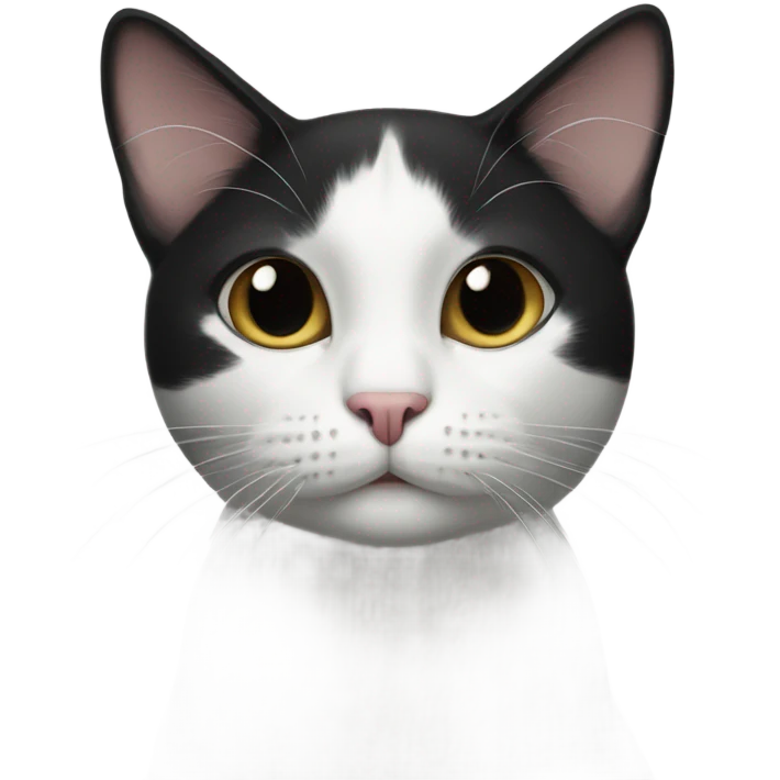 black and white cat emoji