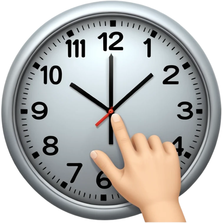 Finger tap / clock it  emoji