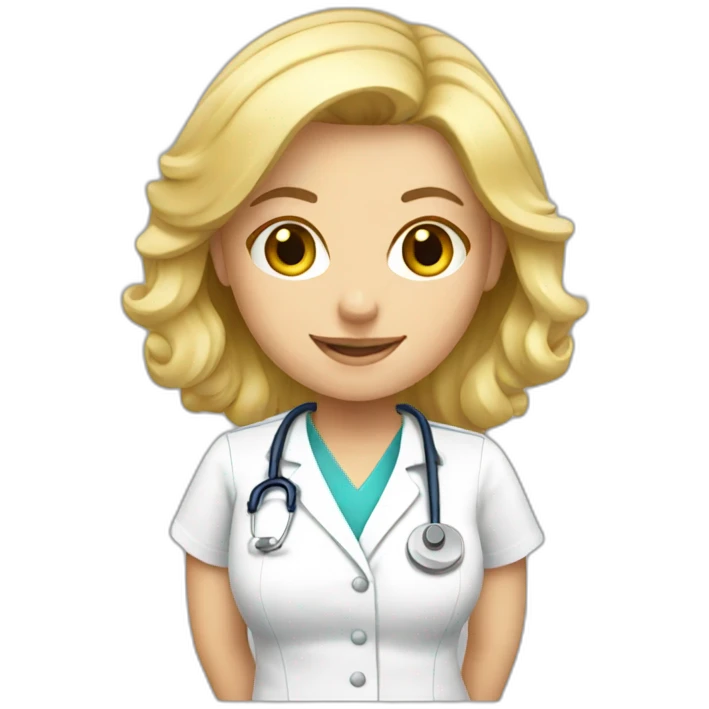 blonde female nurse emoji
