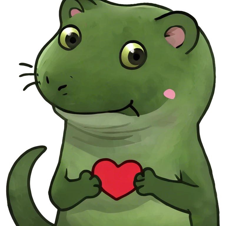 Ferret with heart emoji