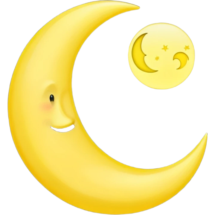 The crescent moon emoji